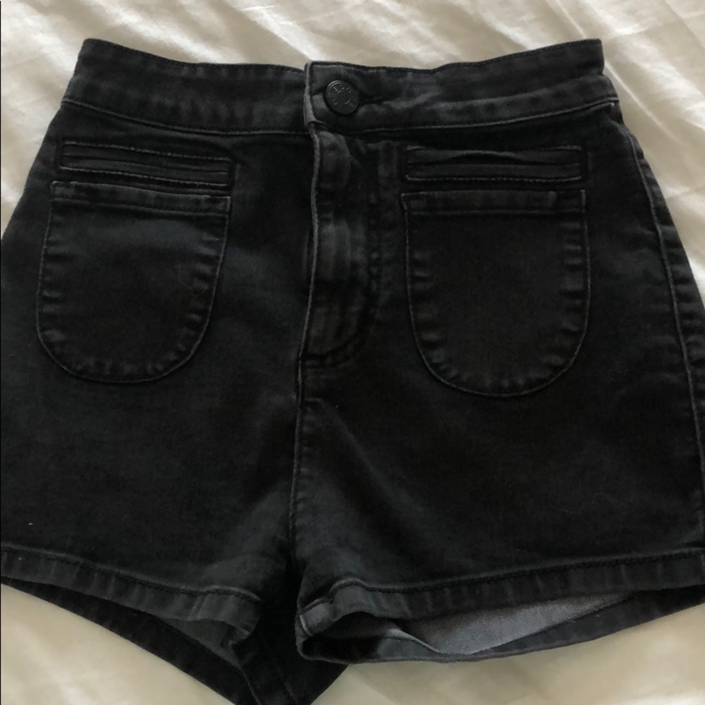 BDG black high waisted shorts